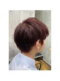 ピンク系カラー/ブリーチ無しカラー/30代/40代/50代/60代