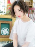 透け感グレージュカラーくせ毛風小顔ミニボブc5川口20代30代40代