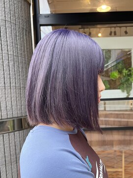 ルーム(Room) ボブ/ハイトーンカラー/ムラサキカラー/ダブルカラー/ブリーチ