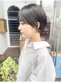 NUDE前髪カットシースルーバングハンサムショート ショートボブ