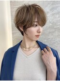 バング顔周りレイヤーショート/池袋