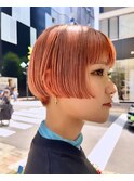 ピーチカラーボブ