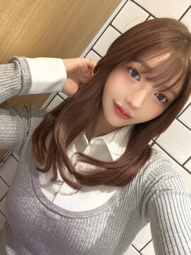 ラル 立川(lar) ミディアムレイヤー2_イメチェン美髪外ハネボブホワイトブロンド