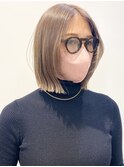 【モリオ松戸　石山】ハイトーン切りっぱなしボブ顔周りレイヤー