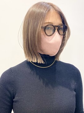 モリオフロムロンドン 松戸店(Morio from London) 【モリオ松戸　石山】ハイトーン切りっぱなしボブ顔周りレイヤー