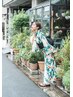 ヘアセット+ポイントメイク+浴衣着付け　10800円