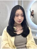 ワンカールレイヤーカット/顔まわりカット/韓国ヘア/ワンホン