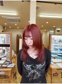 ワインレッド×レイヤーカット☆