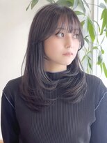 ビューエヒメ(VIEW EHIME)&nbsp;小顔黒髪レイヤーカット×アッシュカラー20代30代40代