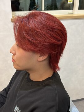 ルーチェ(Lu-che) ケアブリーチ×ケアカラー×ワインレッド