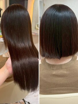 【ビフォーアフター】エクステ/艶髪ストレート