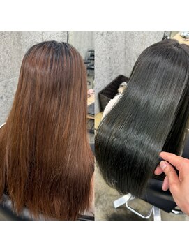  #髪質改善#縮毛矯正#美髪矯正#レイヤーカット#白髪ぼかし