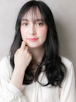 カバーヘア ブリス 戸田公園西口店(COVER HAIR bliss)&nbsp;大人美人小顔韓国風巻き毛先パーマ黒髪ロングX戸田公園30代40代