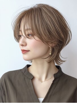 ハーツ(Heart's) 白髪ぼかし脱白髪染め似合わせショートボブ30代40代50代60代♪
