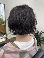 ユノ(juno)&nbsp;【中目黒】ミニボブパーマと白髪ぼかしカラー♪レイヤーボブ