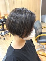 クレス 東武練馬店&nbsp;白髪ぼかしハイライト/コントラスト/ショートボブ