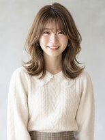 リア トーキョー(Lia TOKYO)&nbsp;【工藤武士】ミディアムレイヤー×ベージュカラー大人柔らかヘア