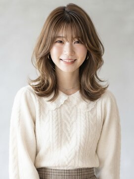 リア トーキョー(Lia TOKYO) 【工藤武士】ミディアムレイヤー×ベージュカラー大人柔らかヘア