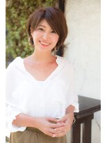 アドラーブル 長岡リップス旭岡店(adorable)&nbsp;大人耳掛けワンサイドショート★小顔×フェミニン