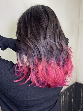 オースト ヘアー ステラ 新宿店(Aust hair Stella) グラデーションカラー*ネオンピンク【KIZASHI】