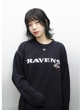 フィカ(fika) fika【外ハネボブ　ネオウルフ＋グラデーションモスグリーン　】