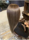艶感ストレート/20代30代/イヤリングカラーベージュ/ラベージュ