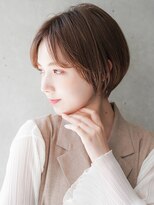 カライング(ing) 大人可愛い20代30代40代黒髪前下がりショートボブ丸みショート◎