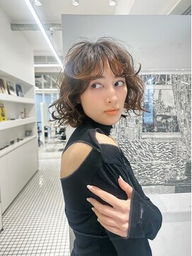 ベンジー 中目黒店(benji) ボブパーマ/ショート/パーマ/海外風/スパイラルパーマ/ベージュ