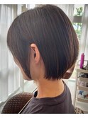 大人綺麗、可愛い丸みショートボブ