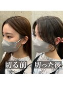 大人可愛い20代30代40代小顔後れ毛顔周りくびれレイヤーカット