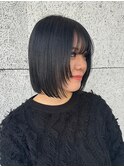 【ビフォーアフターあり】切りっぱなしボブ/透明感カラー