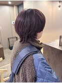 マッシュウルフ/オーガニックカラー/暖色カラー/ワインレッド