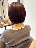カシスバイオレット×ぱっつんボブ