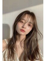 ラナ 新宿(lana)&nbsp;ロング/シースルー/オリーブ/レイヤー/【lana hair新宿】