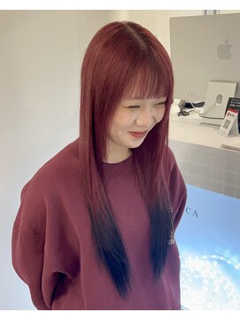 アンジェリカラボ 高田店(ANGELICA LABO) 【ANGELICA LABO 高田店 市川誠人】艶々レッド×ブラック