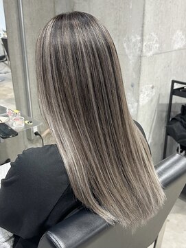 ラック(LUCK) バレイヤージュ/船橋/くすみベージュ/細めハイライト