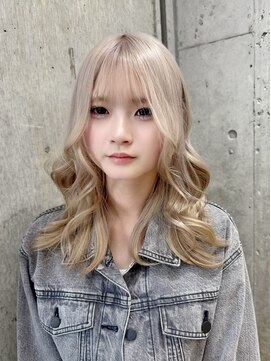 サンク 原宿 表参道(cinq) ★ハイトーンダブルカラーミルクティーグレージュピンクベージュ