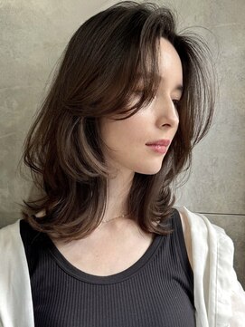 トルネード(TORNADO) 外国人風カーテンバングフェイスレイヤー レイヤーボブ A0829