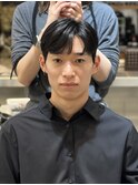 【石山】ダウンパーマ×コンマバングで清潔感ヘア