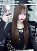 ミルクティーブロンドニュアンスウルフワンホンレイヤー渋谷