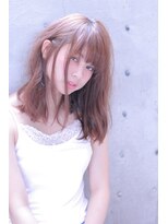 カシュカシュ(cache cache)&nbsp;cache cache★うざバングとヌーディーカラーのモテヘアー