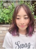 [Cherieシェリー藤沢]パステルカラー　インナーカラー　ボブ