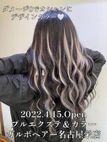 ガルボヘアー 名古屋栄店(garbo hair)&nbsp;#名古屋#栄#プルエクステ#ハイライト#10代#20代#ロング#シルバー