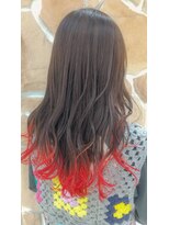 プールドゥマン 屯田(POUR DEMAIN) 【POURDEMAIN】裾カラーRED