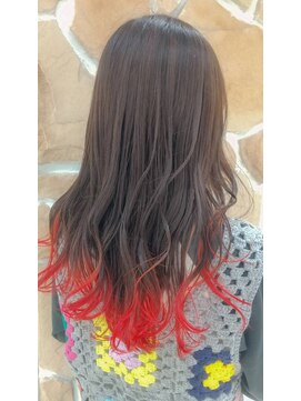 プールドゥマン 屯田(POUR DEMAIN) 【POURDEMAIN】裾カラーRED