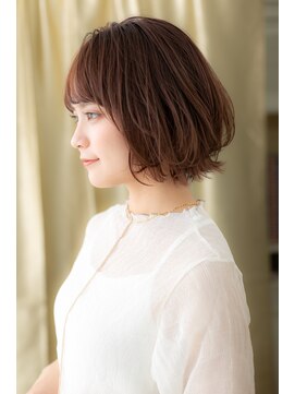 カバーヘア ブリス 川口(COVER HAIR bliss) 斜めバングステップボーンカットヘルシースタイルZ川口30代40代