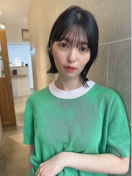 サンドシーン(sand scene) 20代30代40代丸みショートボブマッシュ前下がりレイヤー