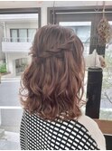 【ヘアセット】ゆるっと編みハーフアップ♪