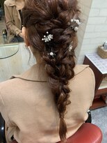 ロマンヤカタ ファース(ROMAN YAKATA fars) ヘアセット お呼ばれヘア 編みおろし ヘアアレンジ@田代12/19