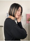 丸くならないボブ×根元が伸びても気にならないルーツカラー